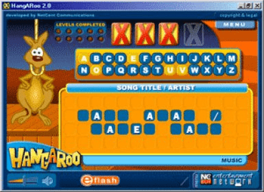 Hangaroo full screen word game free online