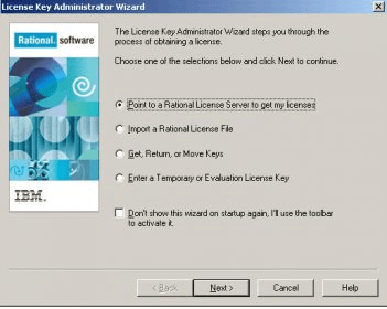 setting ibm rational license server port