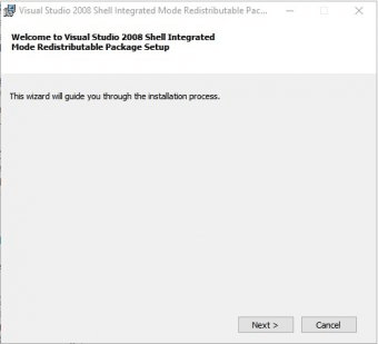 Microsoft Visual Studio 2008 Shell (integrated mode) Redistributable  Package Download - It contains the necessary binary files to deploy apps