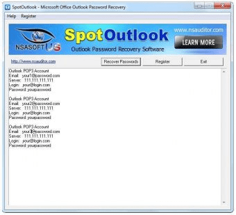 outlook password decryptor website