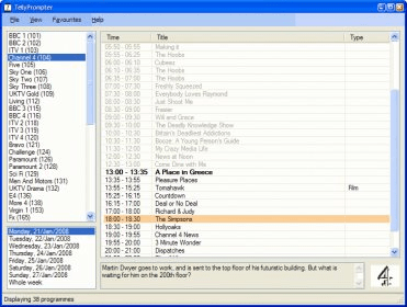 TellyPrompter Download - Television programme guide