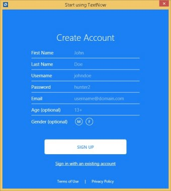 textnow account login online