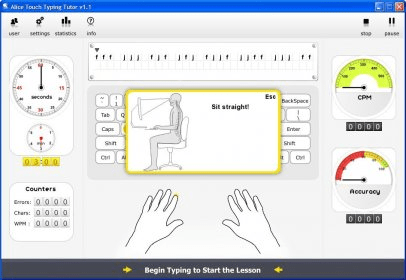 alice touch typing tutor