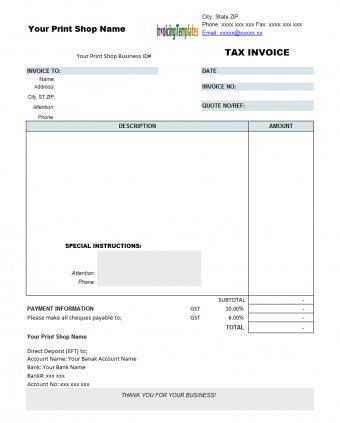 Tax Invoice Template Download - Create beautiful tax invoices with this ...