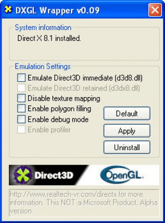 direct3d windows xp