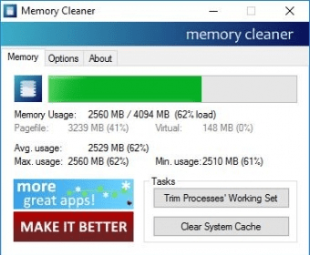 memory clean 3 upgrade code