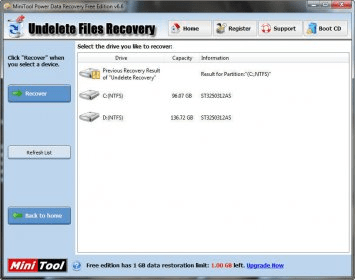 minitool data recovery trial