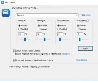 ParkControl – Tweak CPU Core Parking and More