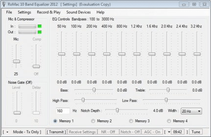 RoMac 10 Band Equalizer 2012 Download - Digital signal processing program