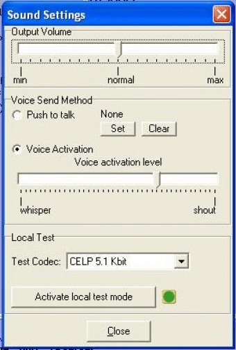 Activate voice. TEAMSPEAK 3 client. Voice-activated device.