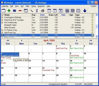 WinDates Download - Manage your schedule and publish/subscribe