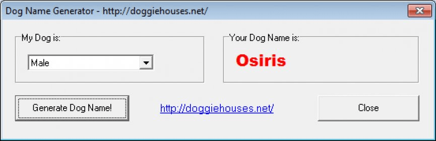 Dog Name Generator 1 2 Download Free Dognamegenerator Exe