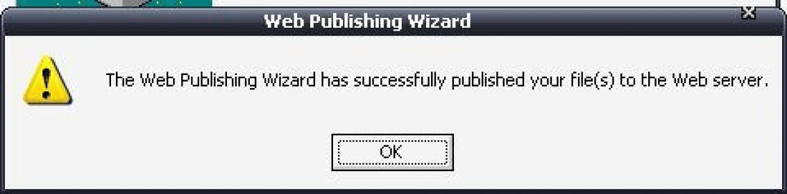 Using the Web Publishing Wizard to upload your files to the web