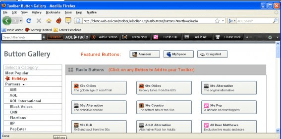 AOL Radio Toolbar Download - AOL Radio Toolbar provides access to more than  350 radio stations