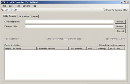 C++ to C# Converter (Free Edition) Download - This is a simple tool for ...