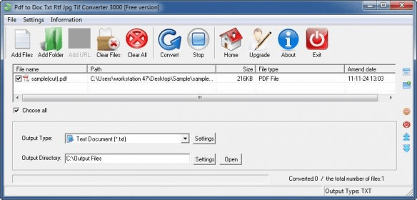 Pdf to Doc Txt Rtf Jpg Tif Converter 3000 Download - It can help you ...