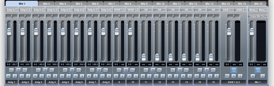 saffire mixcontrol meters