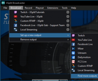 Xsplit Broadcaster Download An Audio And Video Mixing Application To Create Live Streaming Broadcasts