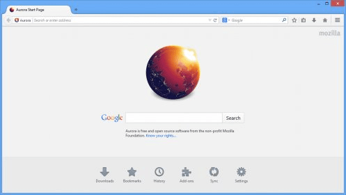 mozilla aurora browser