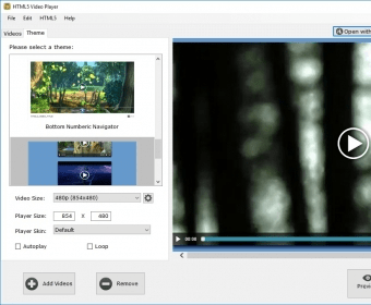 html5 and css video player template free