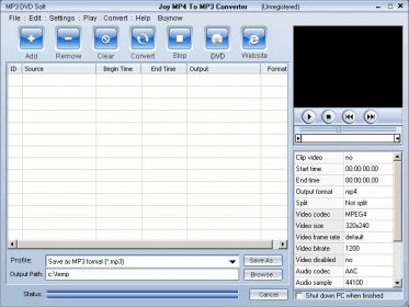 Joy MP4 To MP3 Converter Download - Allows you to convert almost all ...