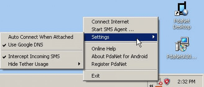 pda net desktop client
