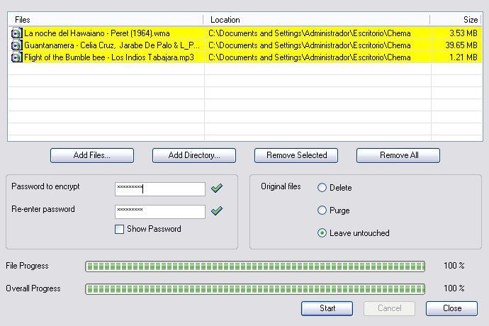 Uconomix Encryption Engine 1.0 : Encrypt window