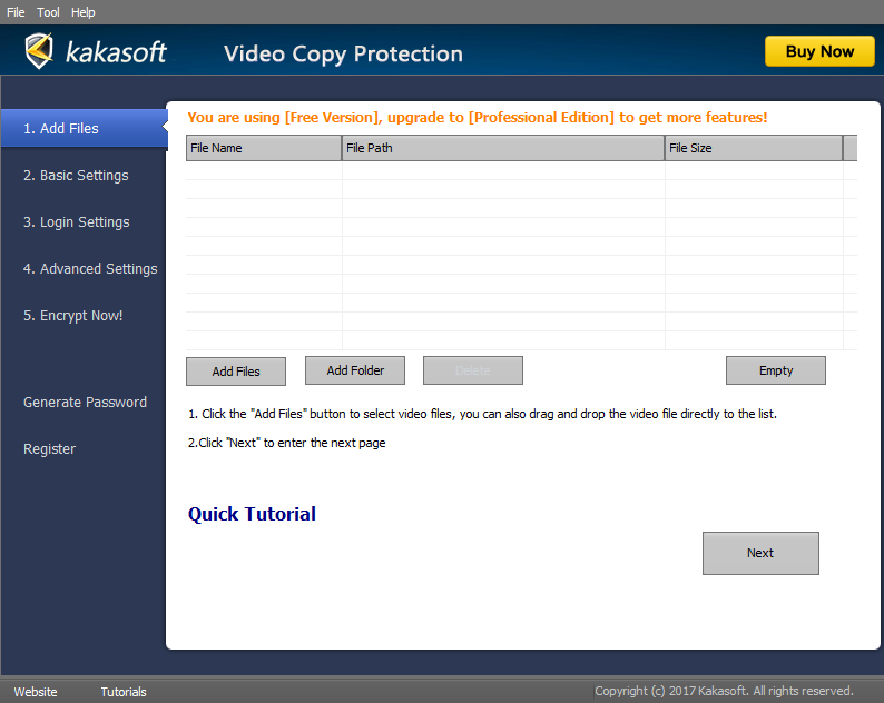 Video Copy Protection 10.2 : Main window