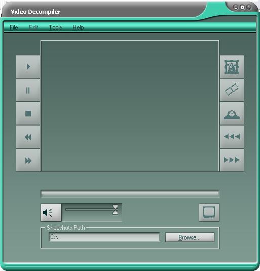 Audio-Video.ws Video Decompiler 1.0 : User interface.