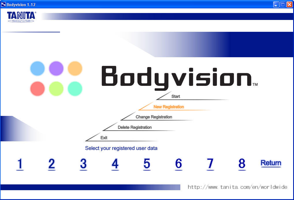Bodyvision 1.1 : Main window
