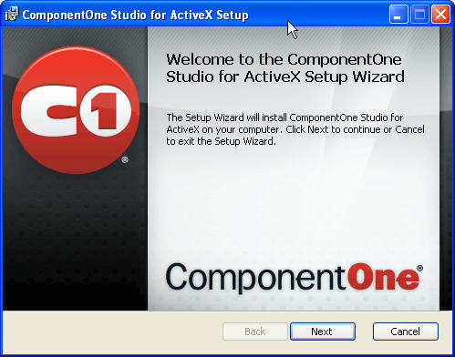 ComponentOne Studio for ActiveX 3.0 : Main window