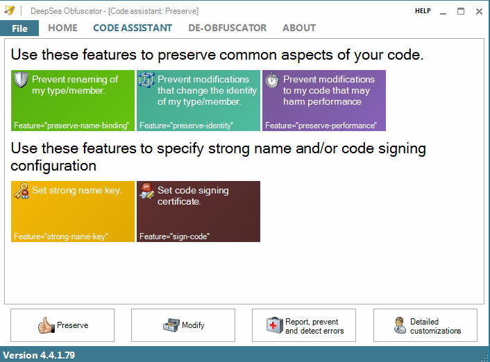 DeepSea Obfuscator 4.4 : Code Assistant