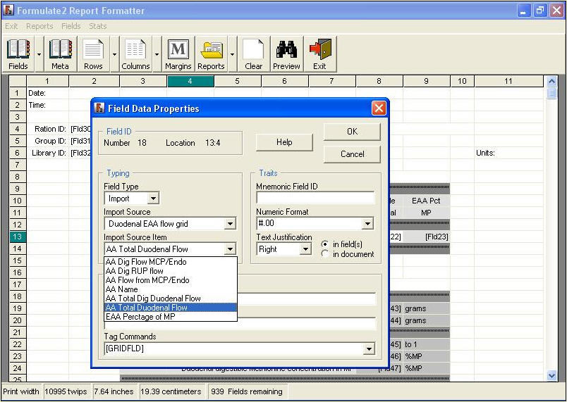 Formulate2 Dairy Ration Optimizer for Windows 5.0 : Main window
