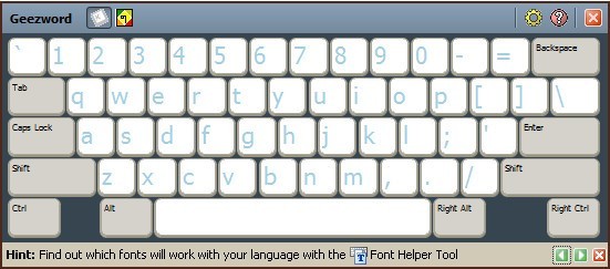 GeezWord 8.0 : Main window