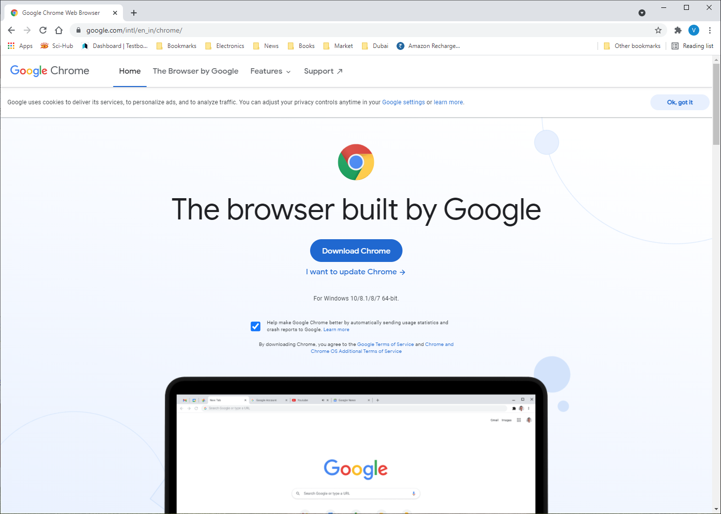 Google Chrome 93.0 : Main window