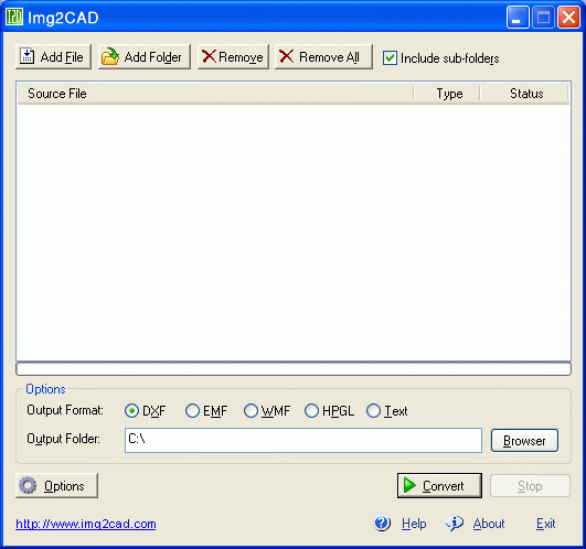Img2CAD 7.0 : Main Window