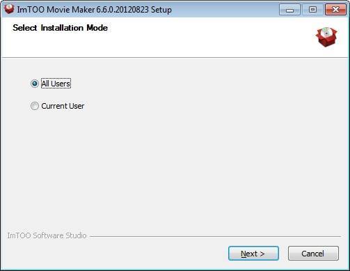 ImTOO Movie Maker 6.6 : Setup Wizard