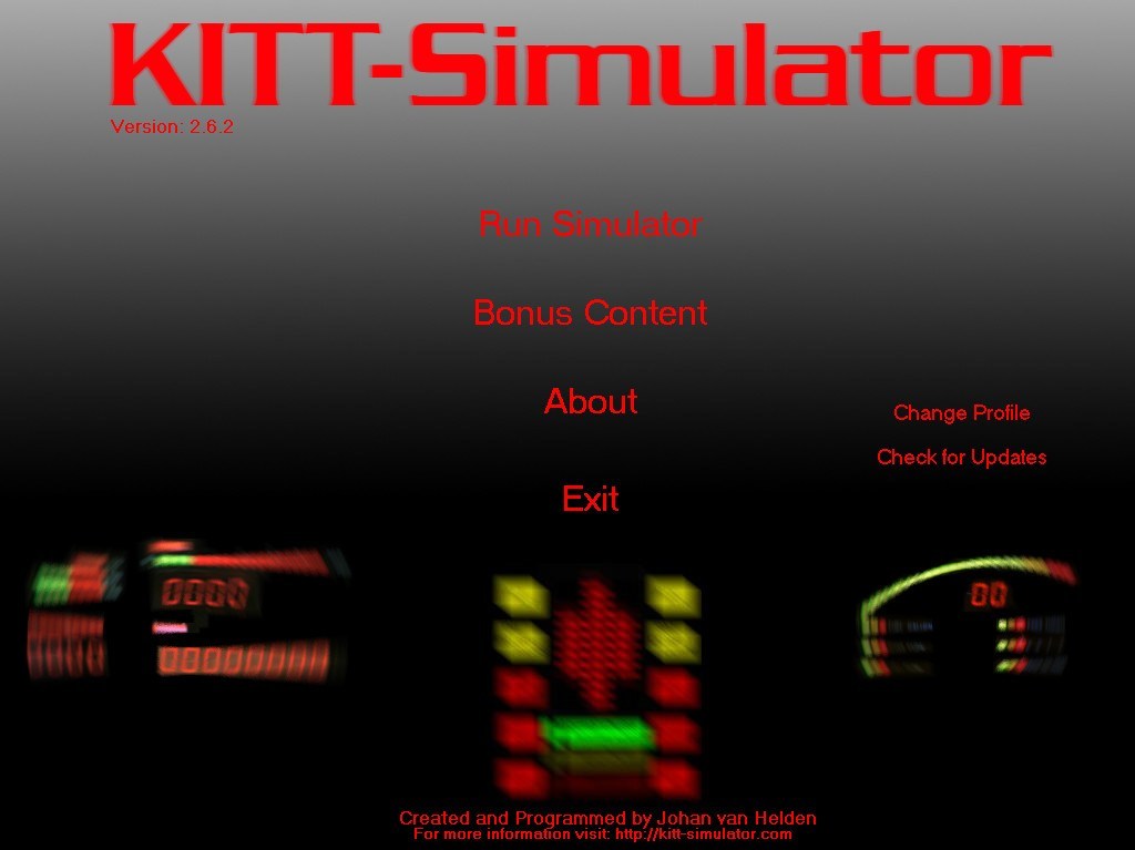 KITT-Simulator 2.6 : Main Window