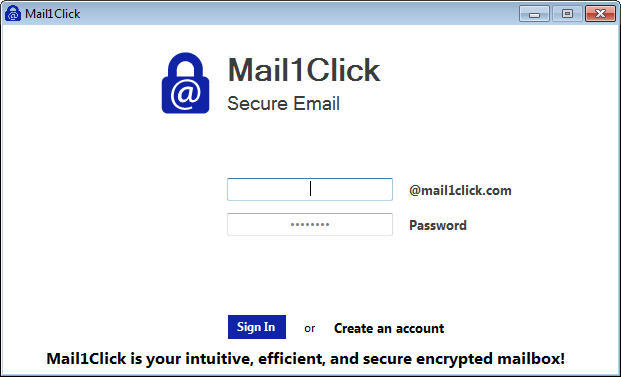 Mail1Click 1.3 : Main Interface