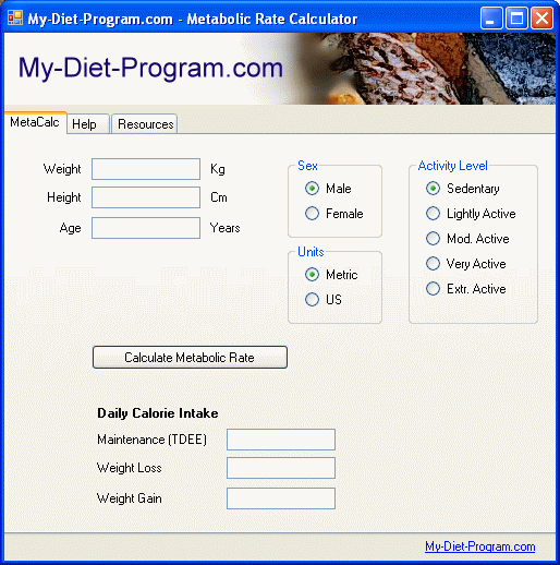 MetaCalc 1.0 : Main Window