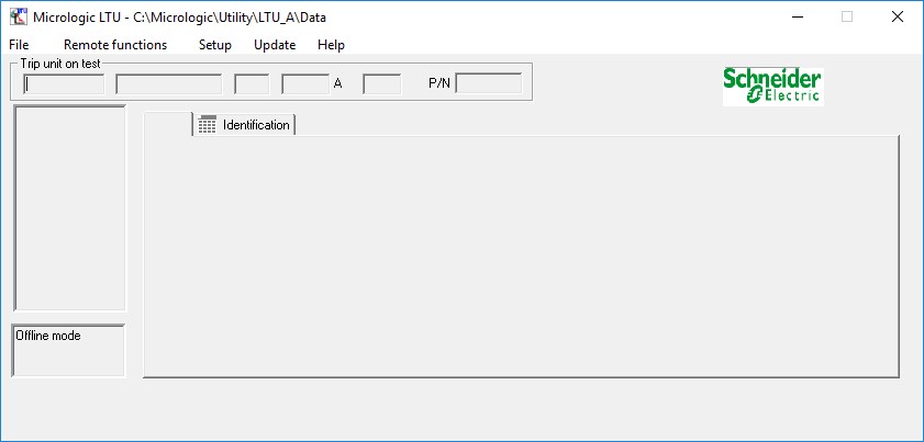 Micrologic LTU 10.0 : Main window