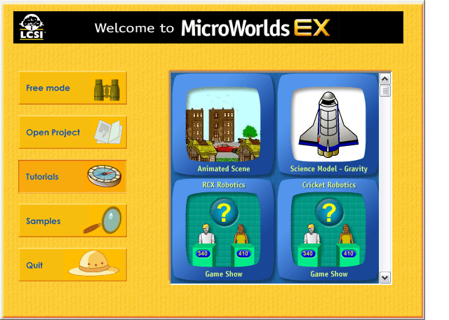 MicroWorlds EX Robotics 1.0 : Main Window