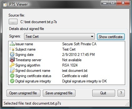 P7S Viewer 4.0 : Main Screen