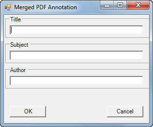 PdfMerge 1.2 : Annotation Window