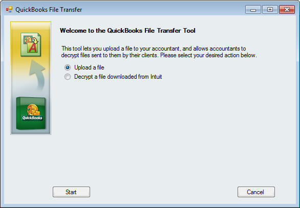 QuickBooks File Transfer Tool 1.0 : Main window