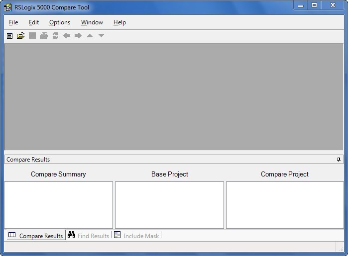 RSLogix 5000 Compare Tool 3.2 : main screen