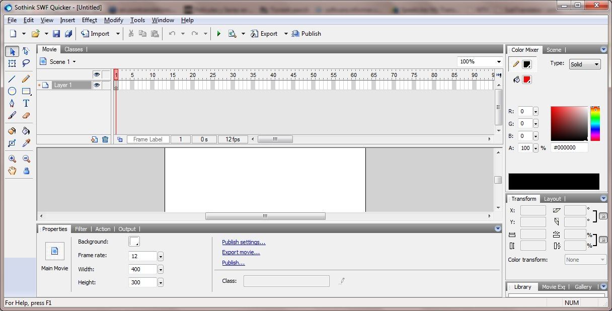 Sothink SWF Quicker 5.6 : Main Screen