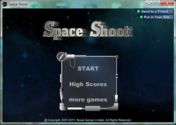 Space Shoot : Main Menu