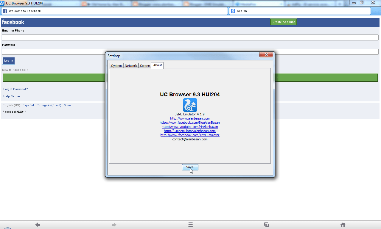 UC Browser Handler PC 9.4 : Main window
