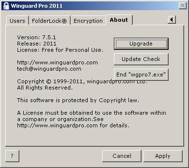WinGuard Pro 7.5 : About